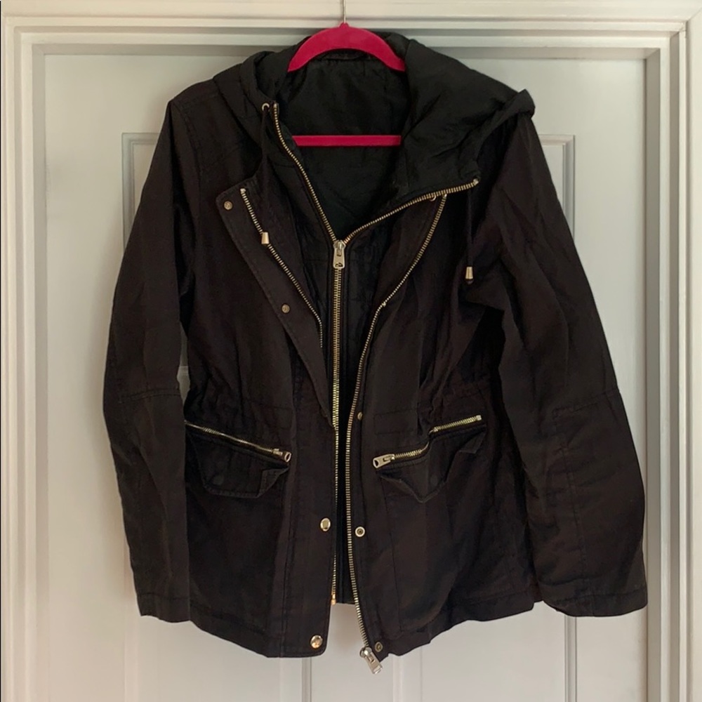 Topshop Black Utility Coat